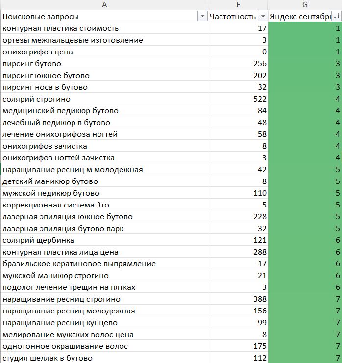 Сайт ранжируется в ТОП-10 по высококонкурентным запросам Сайт ранжируется в ТОП-10 по высококонкурентным запросам
